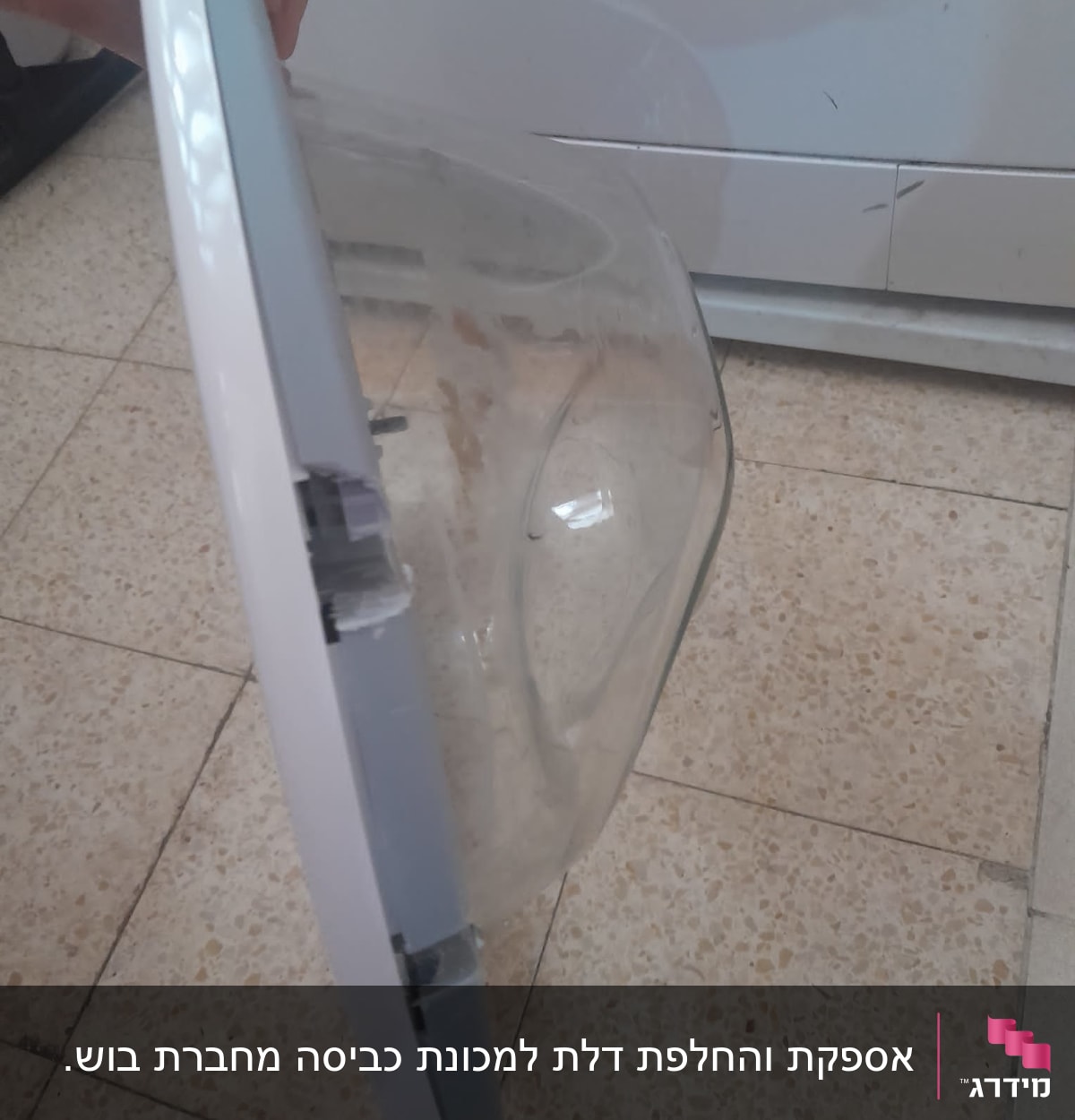 דלת מכונת כביסה עם זכוכית שקופה